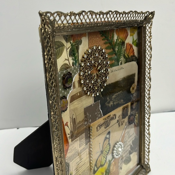 Vintage Maximalist MCM Decor Orange Floral - Picture 9 of 12